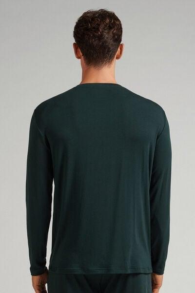 Green Soft Silk Long-Sleeved Top, B601_132J, large image number 6