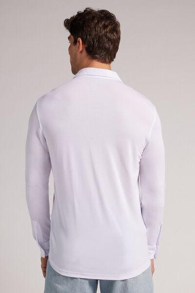 Intimissimi UOMO - White Silk Modal Pique Shirt