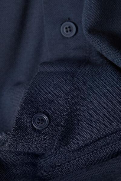 Blue Silk Modal Pique Shirt, , large image number 4