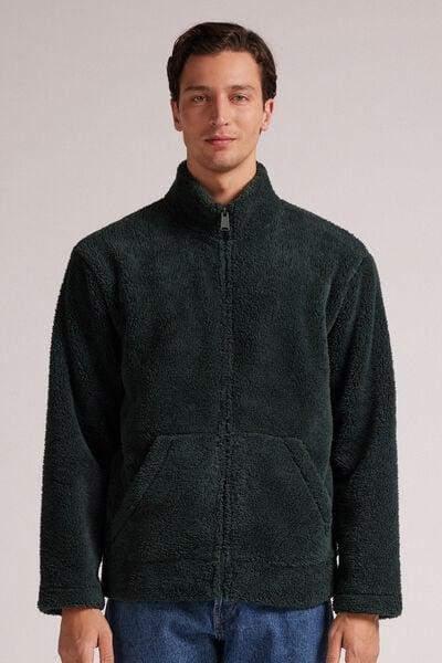 Green Zip-Up Sweatshirt, B601_132J, medium