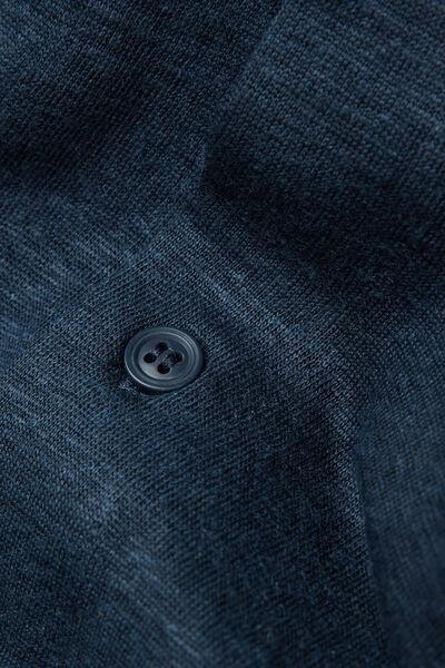 Blue Long Sleeve 100% Soft Linen Shirt, B601_585J, large image number 4