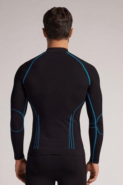 Black Long-Sleeved Technical Sports Top, , large image number 3