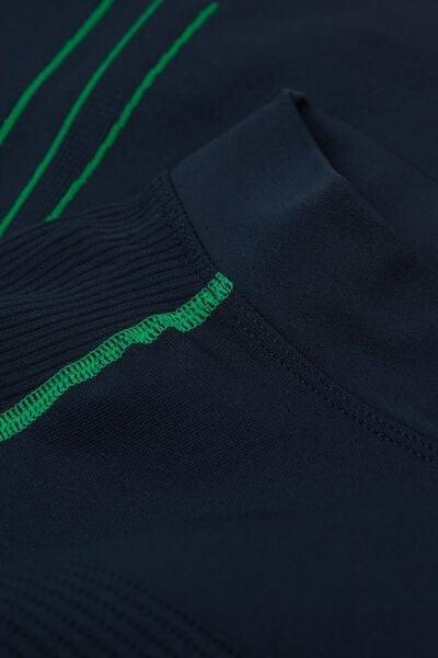 Blue Long-Sleeved Technical Sports Top, , large image number 4