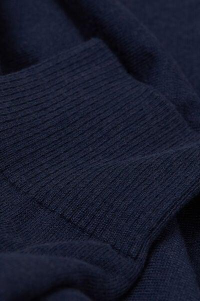 Navy Long-Sleeved Round-Neck Jersey Top, Intense Blue, large image number 4