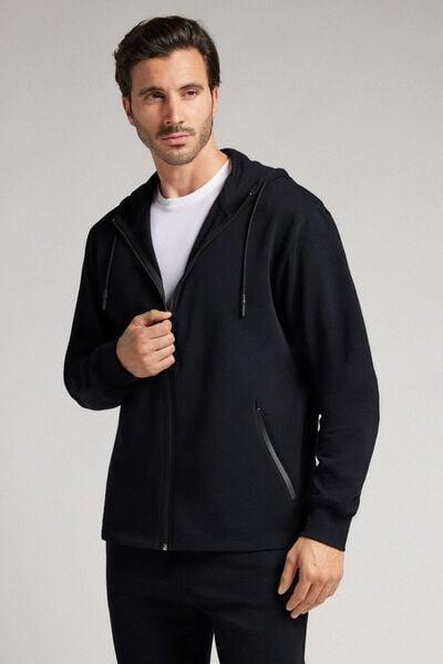 Black Zip-Up Sweatshirt, Black, large image number 1