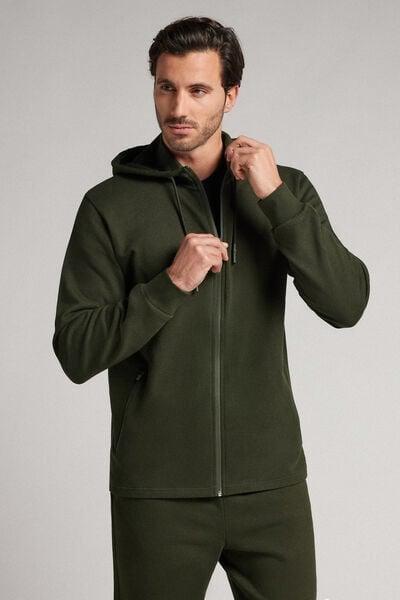 Green Zip-Up Sweatshirt, B601_790J, large image number 1