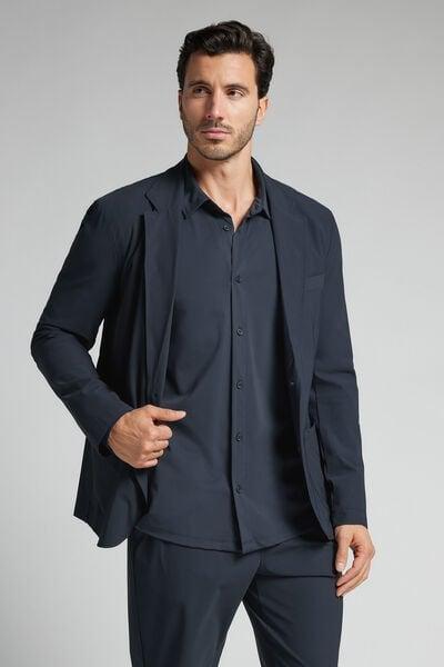 Blue Non-Iron Shirt, B601_884J, large image number 1