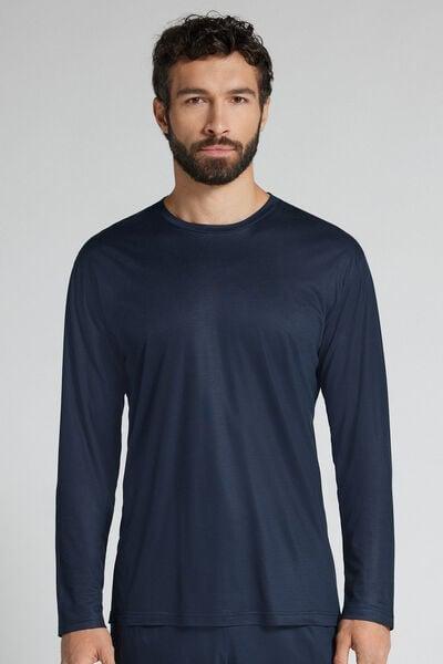 Navy Premium Soft Technology Long-Sleeved Top, B601_490J, large image number 0