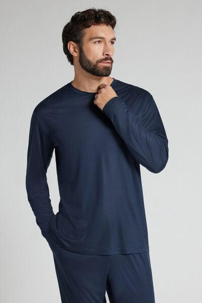 Navy Premium Soft Technology Long-Sleeved Top, B601_490J, large image number 1