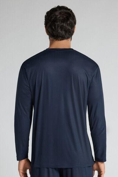 Navy Premium Soft Technology Long-Sleeved Top, B601_490J, large image number 3