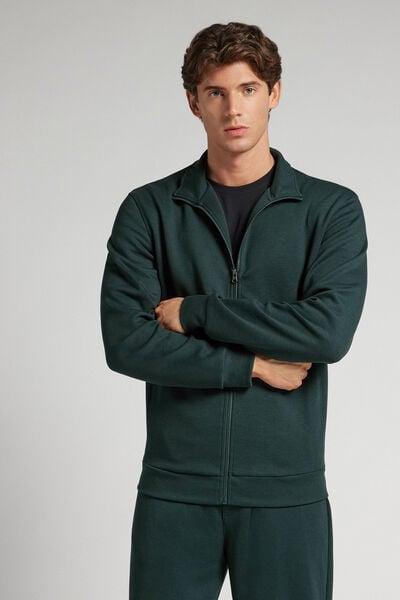 Green Zip-Up Technical Sweatshirt, B601_132J, large image number 1