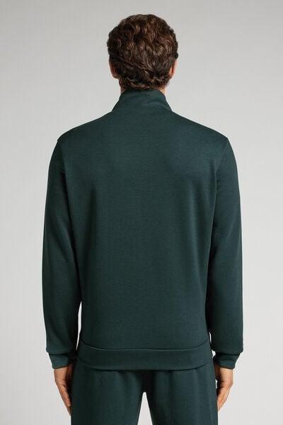 Green Zip-Up Technical Sweatshirt, B601_132J, large image number 3