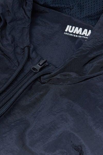 Navy Shine Hooded Bomber Jacket, Intense Blue, large image number 4