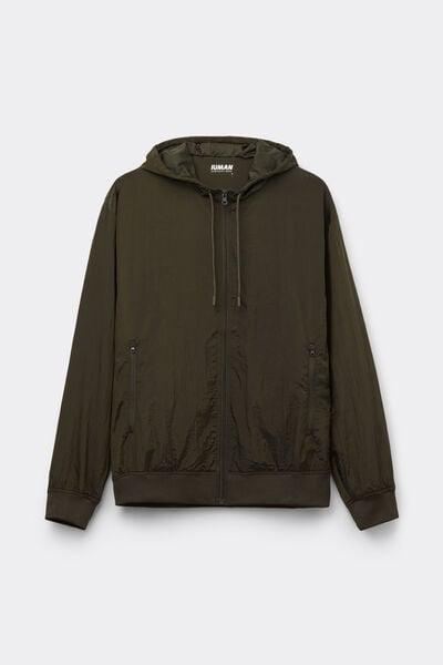 Green Shine Hooded Bomber Jacket, B601_790J, large image number 2