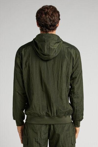 Green Shine Hooded Bomber Jacket, B601_790J, large image number 3