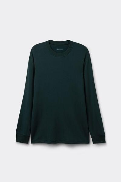 Green Long-Sleeved Fleece Modal Top, B601_132J, large image number 2