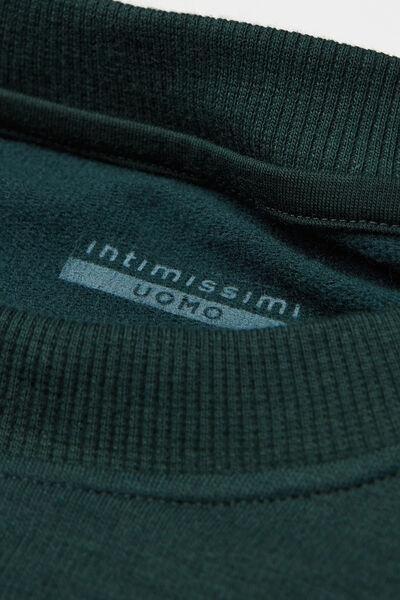 Green Long-Sleeved Modal Fleece Top, , large image number 4