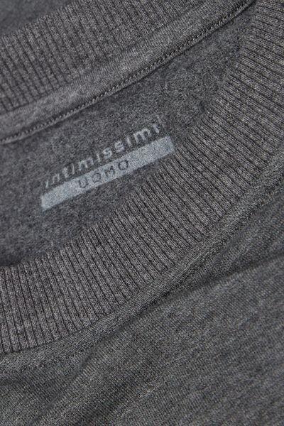Dark Grey - 5227 - Charcoal Grey Melange Long-Sleeved Modal Fleece Top, , large image number 4