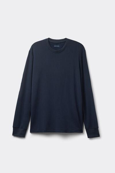 Blue - 800 - Blu Notte Long-Sleeved Modal Fleece Top, , large image number 2