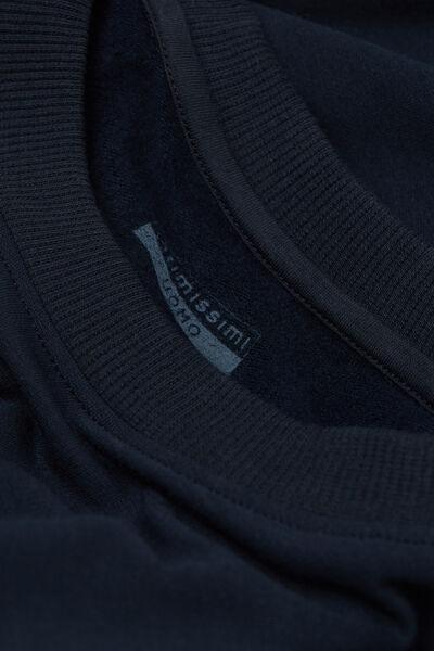 Blue - 800 - Blu Notte Long-Sleeved Modal Fleece Top, , large image number 4