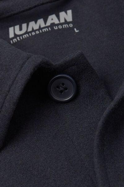 Navy Cloth-Effect Fabric Overshirt Jacket, B601_011K, large image number 4