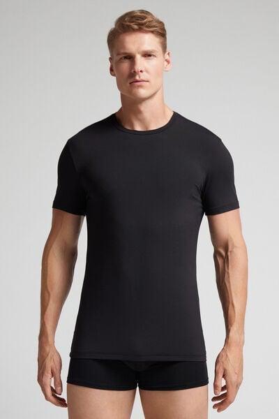 Black Crew Neck T-Shirt, , large image number 0