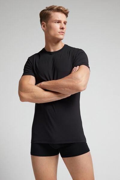 Black Crew Neck T-Shirt, , large image number 1