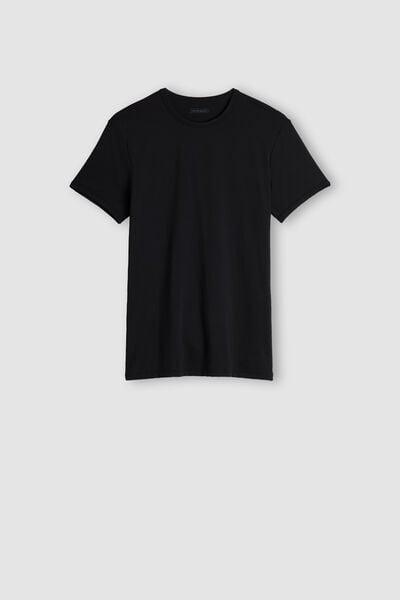 Black Crew Neck T-Shirt, , large image number 2