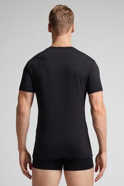 Black Crew Neck T-Shirt, , large image number 3