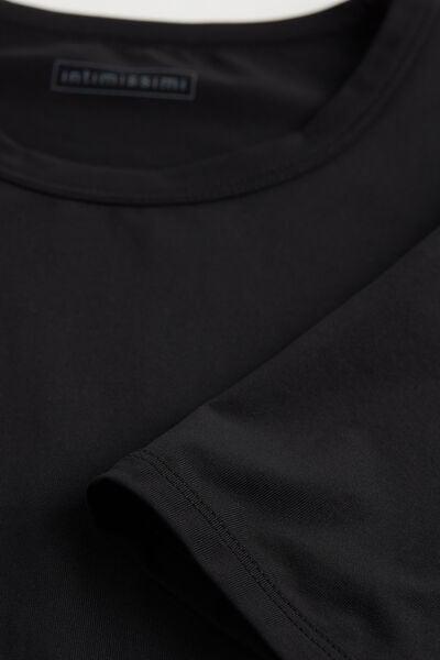 Black Crew Neck T-Shirt, , large image number 4