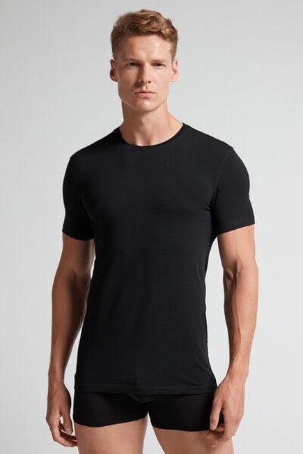 Intimissimi UOMO - Black Superior Cotton T-Shirt