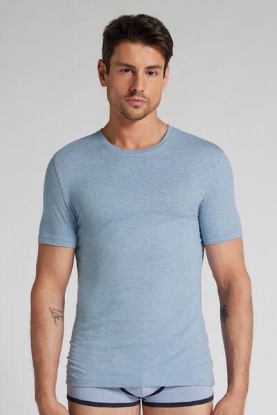 Blue Superior Stretch Cotton T-Shirt, B601_073K, medium