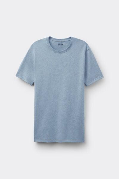 Blue Superior Stretch Cotton T-Shirt, B601_073K, large image number 2