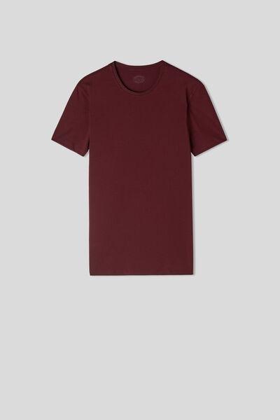 Maroon Stretch Superior Cotton T-Shirt, , large image number 2