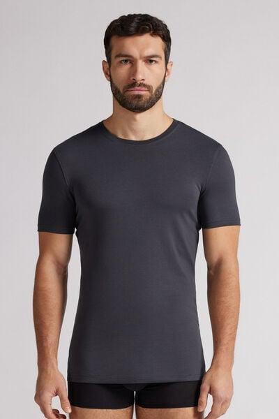 Grey Stretch T-Shirt, B601_4712, large image number 0