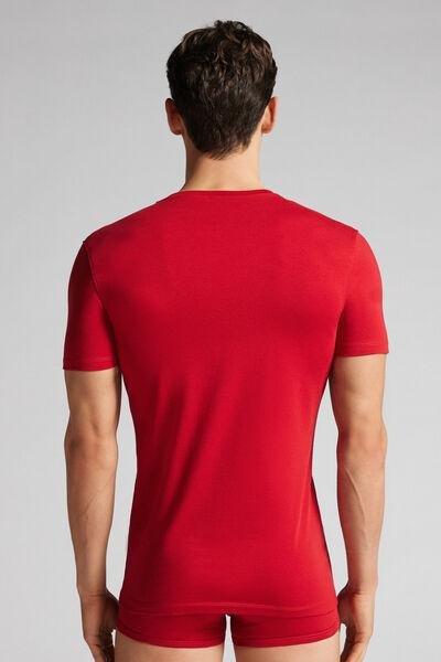Red - 887 - Red Stretch Superior Cotton T-Shirt, , large image number 3