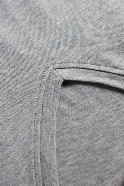 Grey Vneck Superior Cotton T-Shirt, , large image number 4