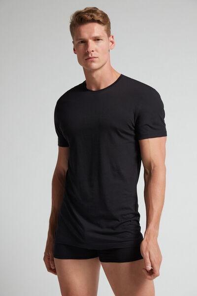 Black Extra-Fine T-Shirt, Black, large image number 1