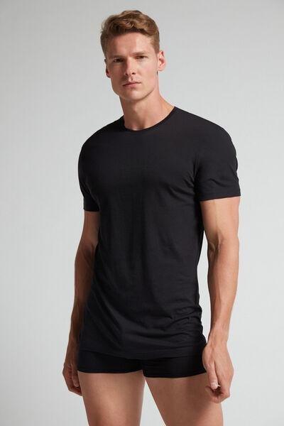 Intimissimi UOMO - Black Extra-Fine Superior Cotton T-Shirt