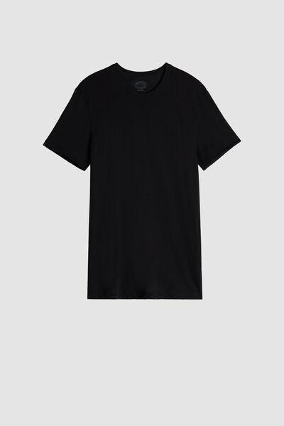Intimissimi UOMO - Black Extra-Fine Superior Cotton T-Shirt