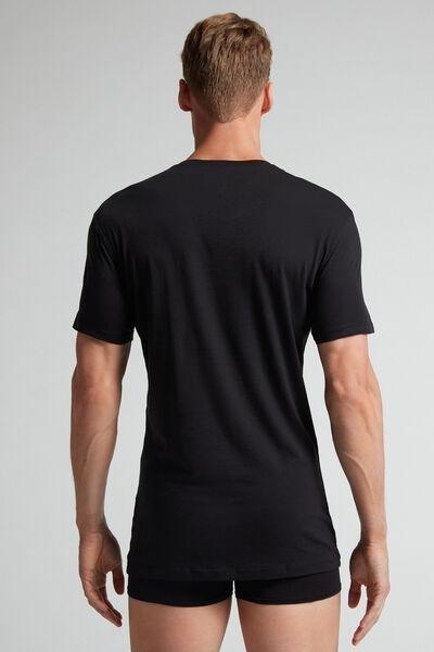 Intimissimi UOMO - Black Extra-Fine Superior Cotton T-Shirt