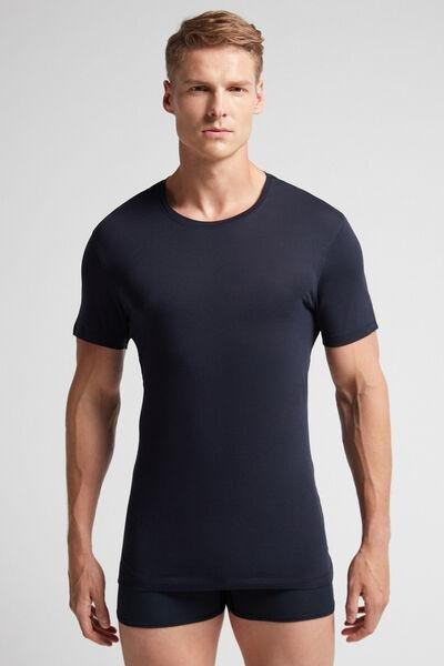 Intimissimi UOMO - Blue Extra-Fine Superior Cotton T-Shirt