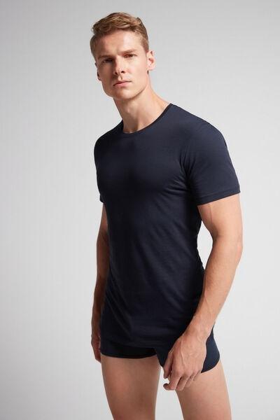 Blue Extra-Fine Superior Cotton T-Shirt, , large image number 1