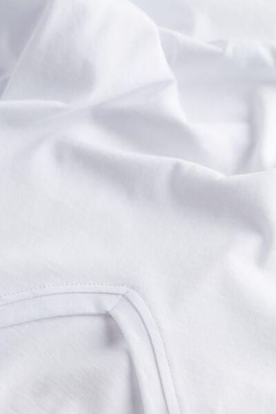 White V-Neck T-Shirt, , large image number 4