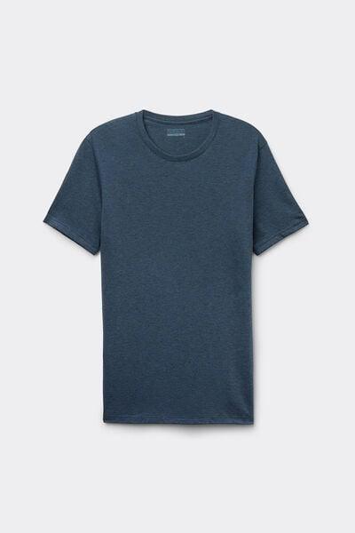 Blue Melange Superior Cotton T-Shirt, B601_3120, large image number 2