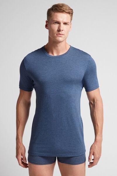 Blue Blend Superior Cotton T-Shirt, Denim Blue Blend, medium