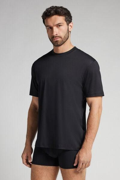 Black Mercerised Superlight T-Shirt, Black, medium