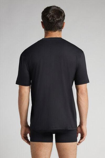 Black Mercerised Superlight T-Shirt, Black, large image number 3
