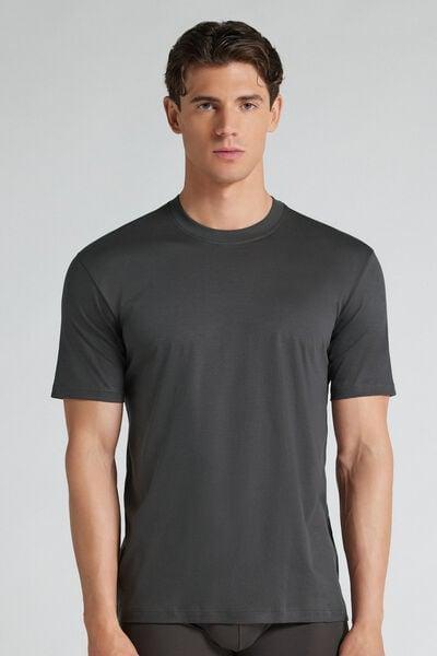 Grey Superlight Mercerised Cotton T-Shirt, B601_4712, large image number 0