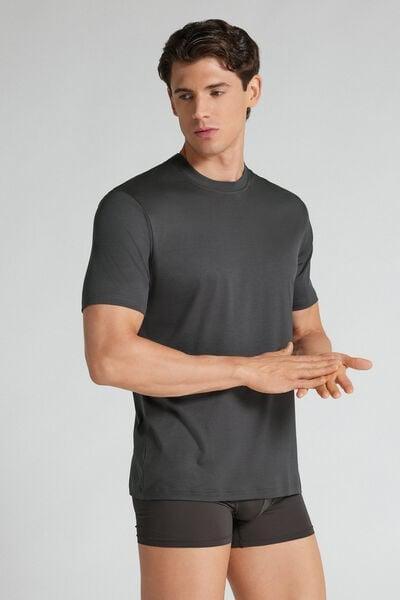 Grey Superlight Mercerised Cotton T-Shirt, B601_4712, large image number 1